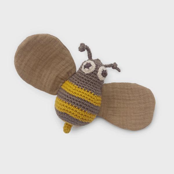 jouet apaisant pour bébé en crochet abeille