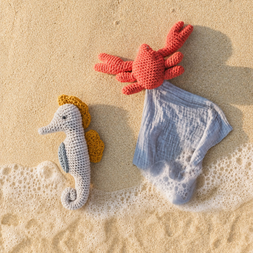Seahorse Rattle  100% organic cotton