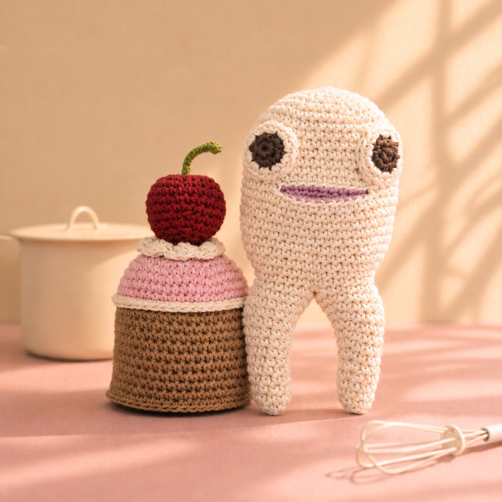 Boite à Dent doudou en crochet 100% coton bio
