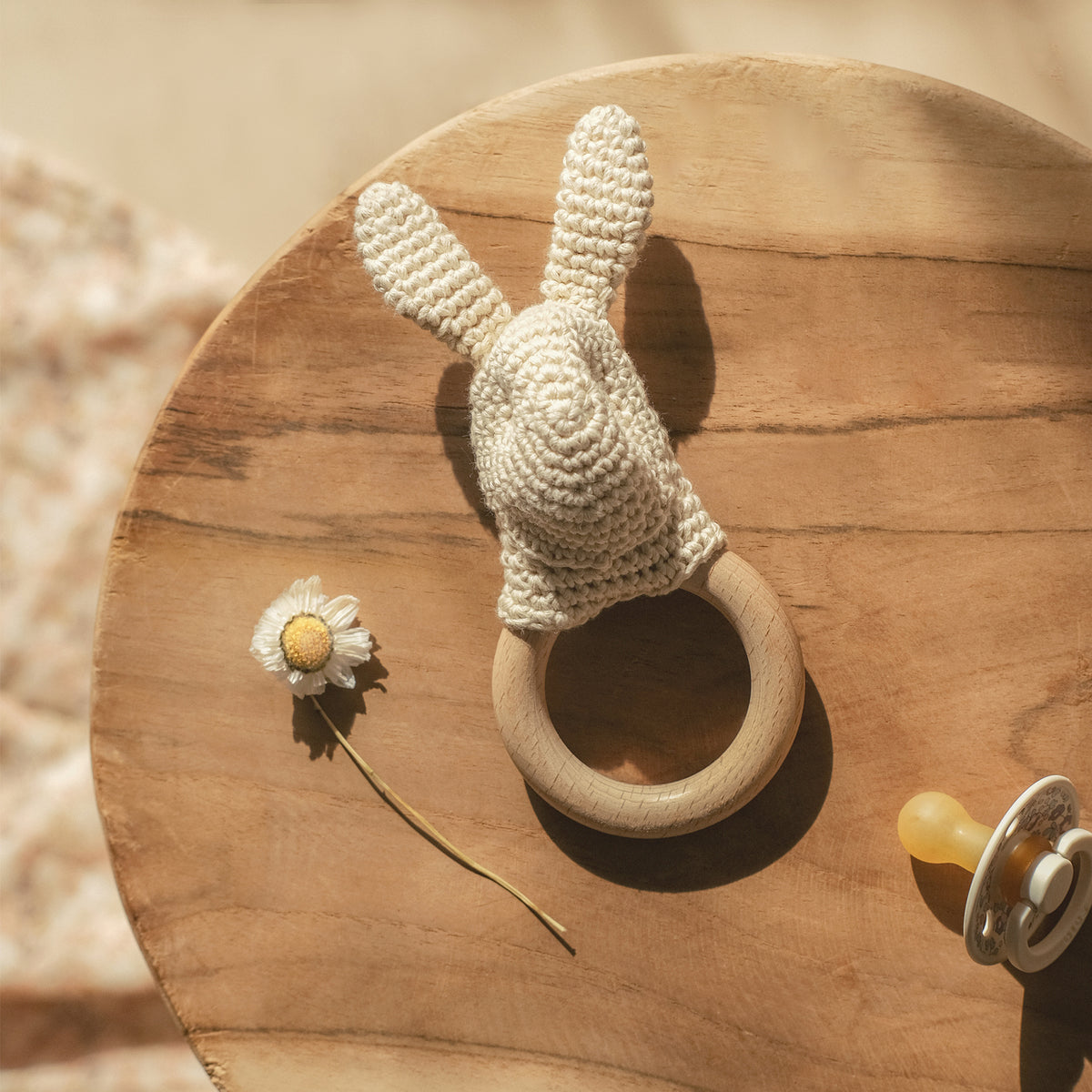 Rabbit Teether 100% organic cotton