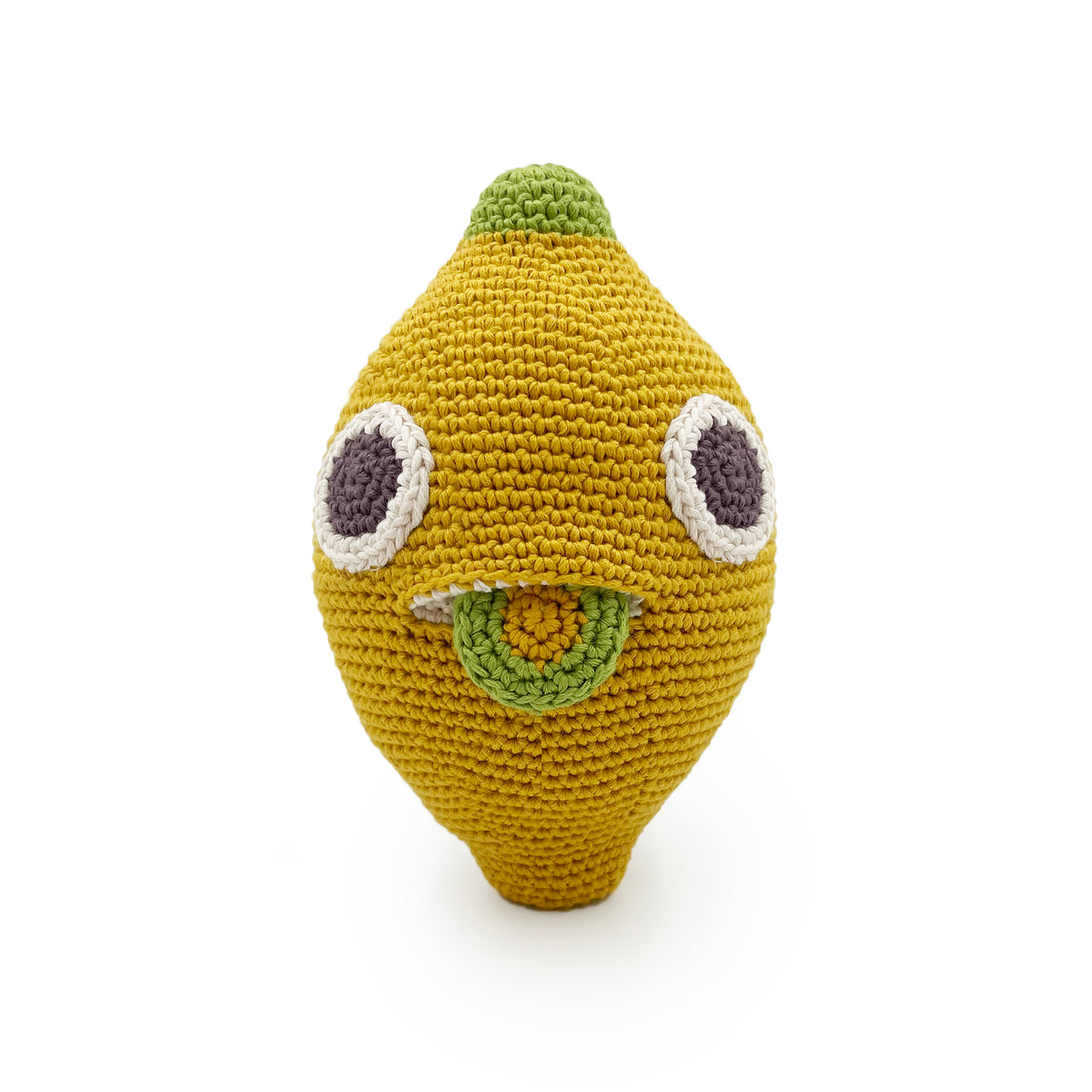 boite à musique pour bébé en crochet citron