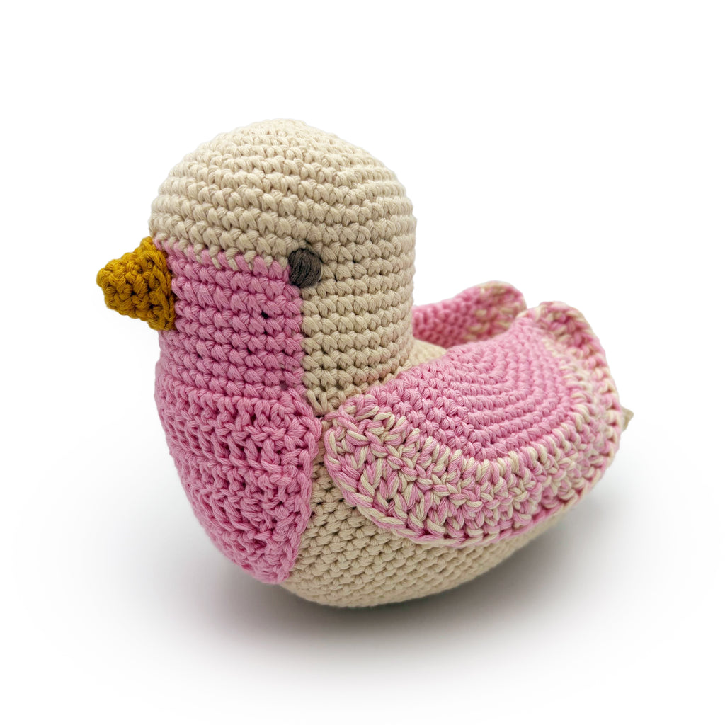 Pink Chickadee Music Box 100% organic cotton