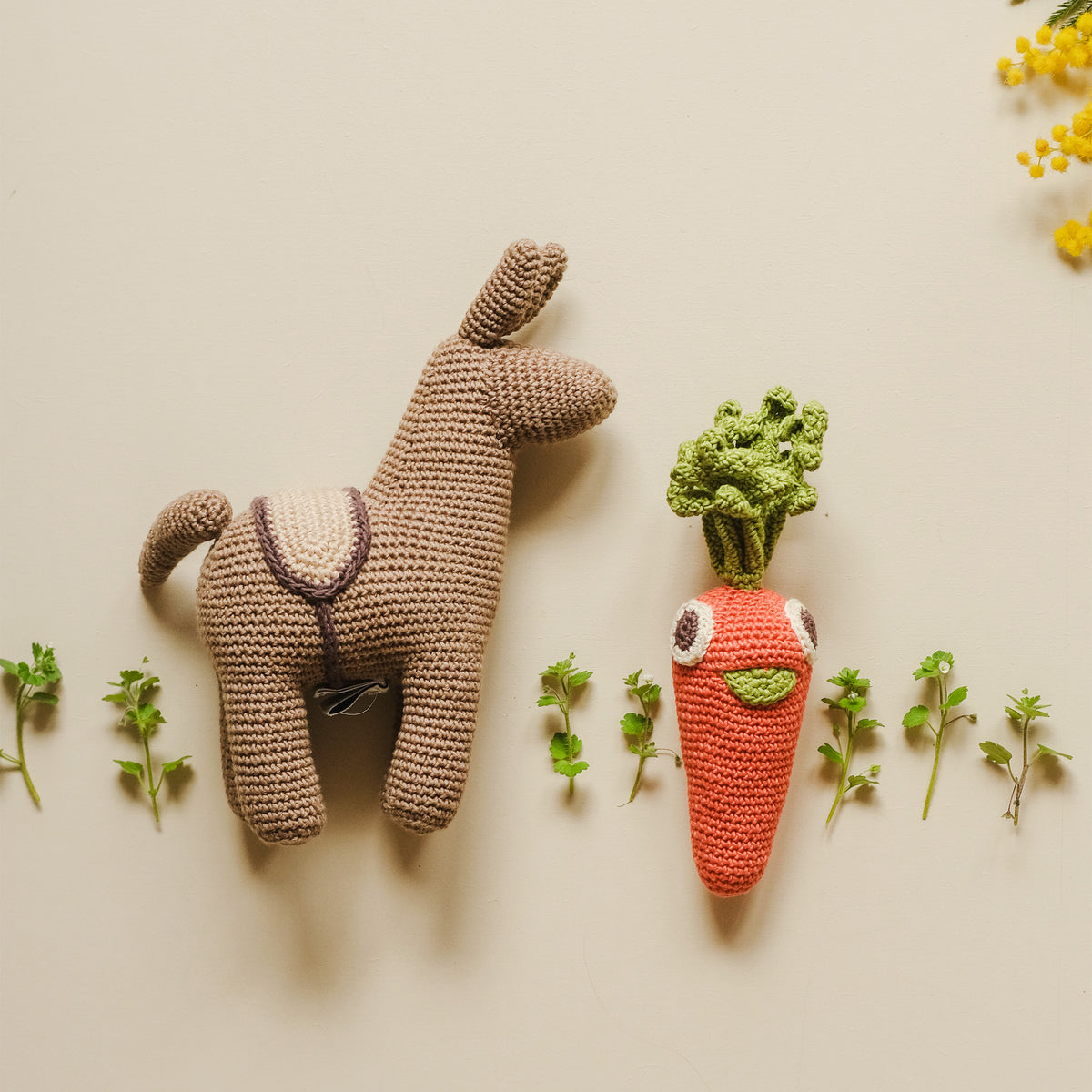 Gift Box Donkey Music Box & Carrot Rattle  🥕👀🐰🫏