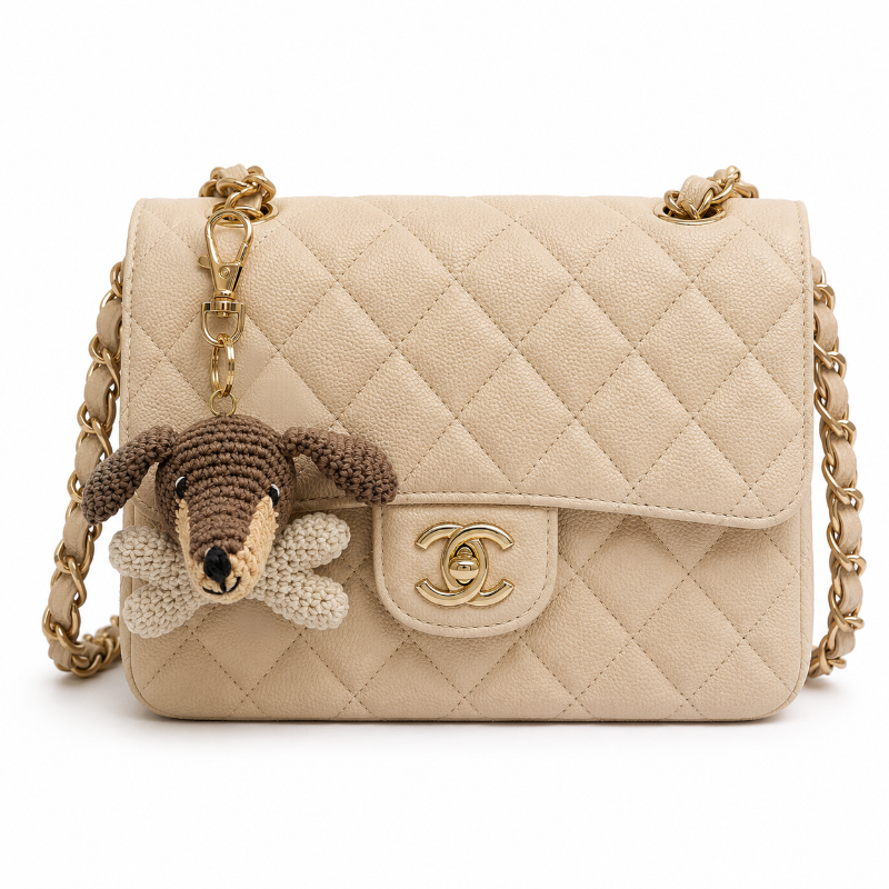 accessoire de sac charm crochet chien