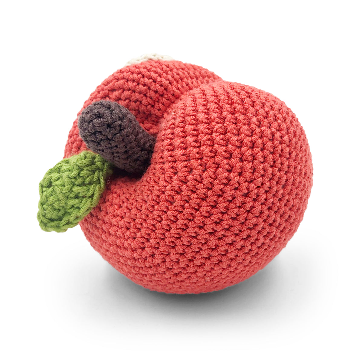 Peach Rattle 100% organic cotton