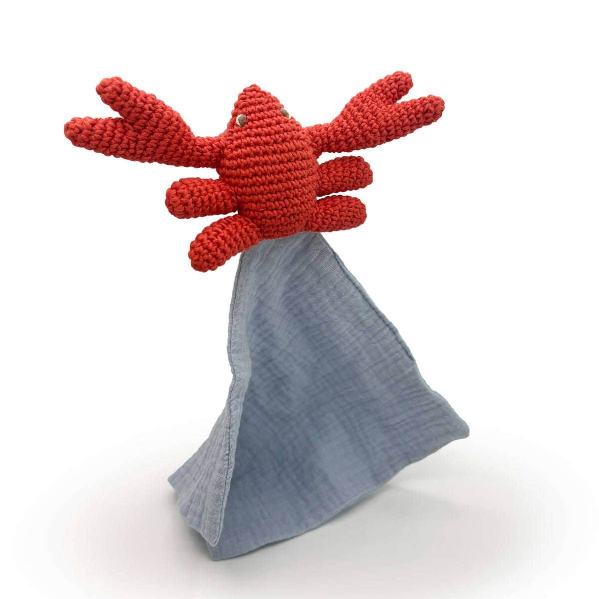 Doudou Crabe en crochet 100% coton bio