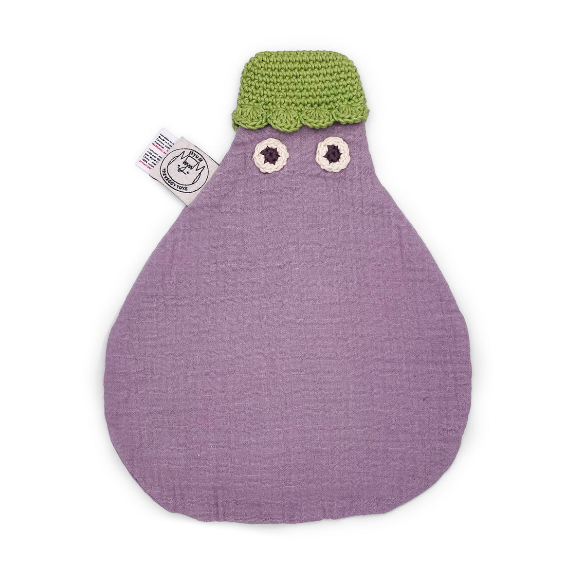 doudou pour bébé en crochet aubergine