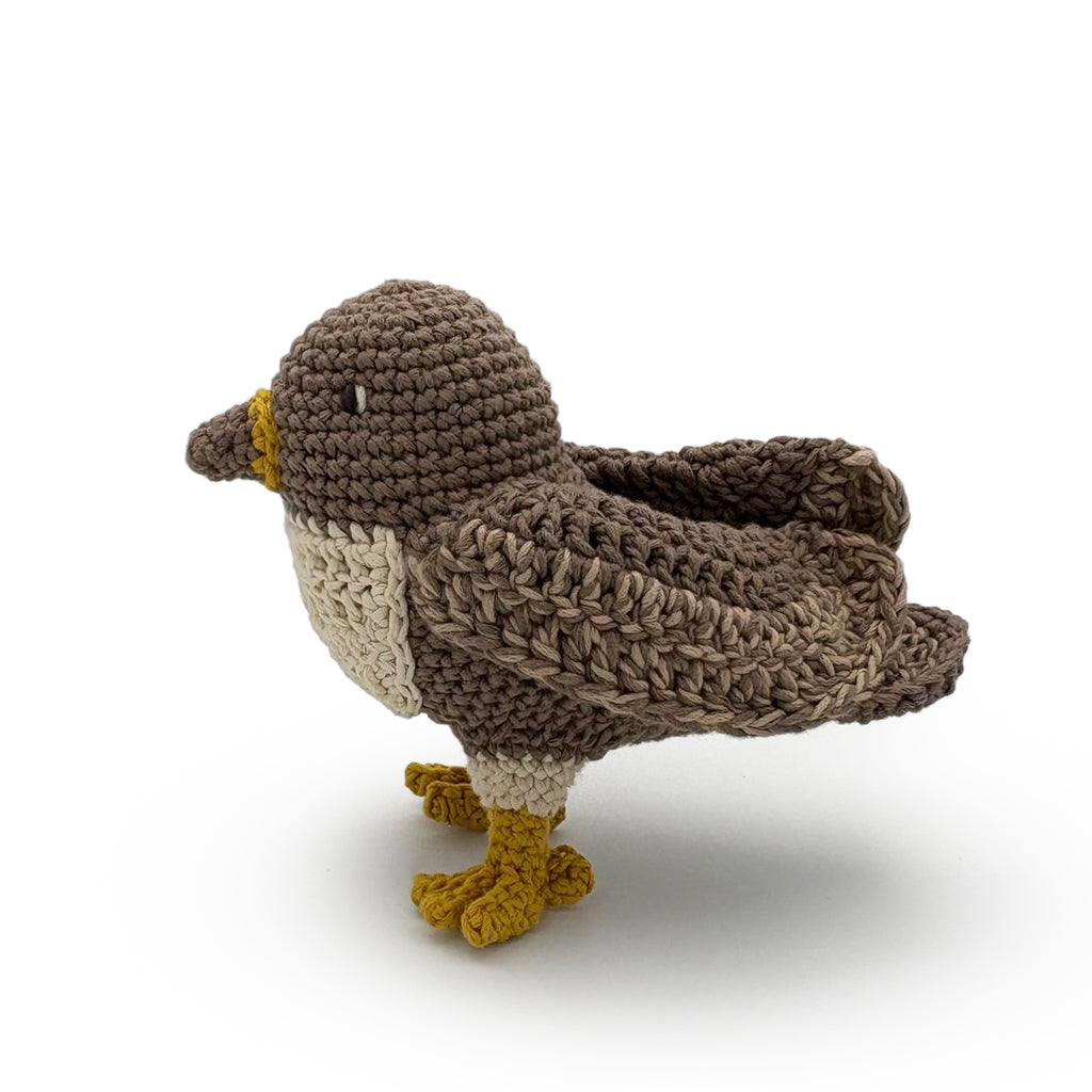 Hochet Oiseau en crochet 100% coton bio