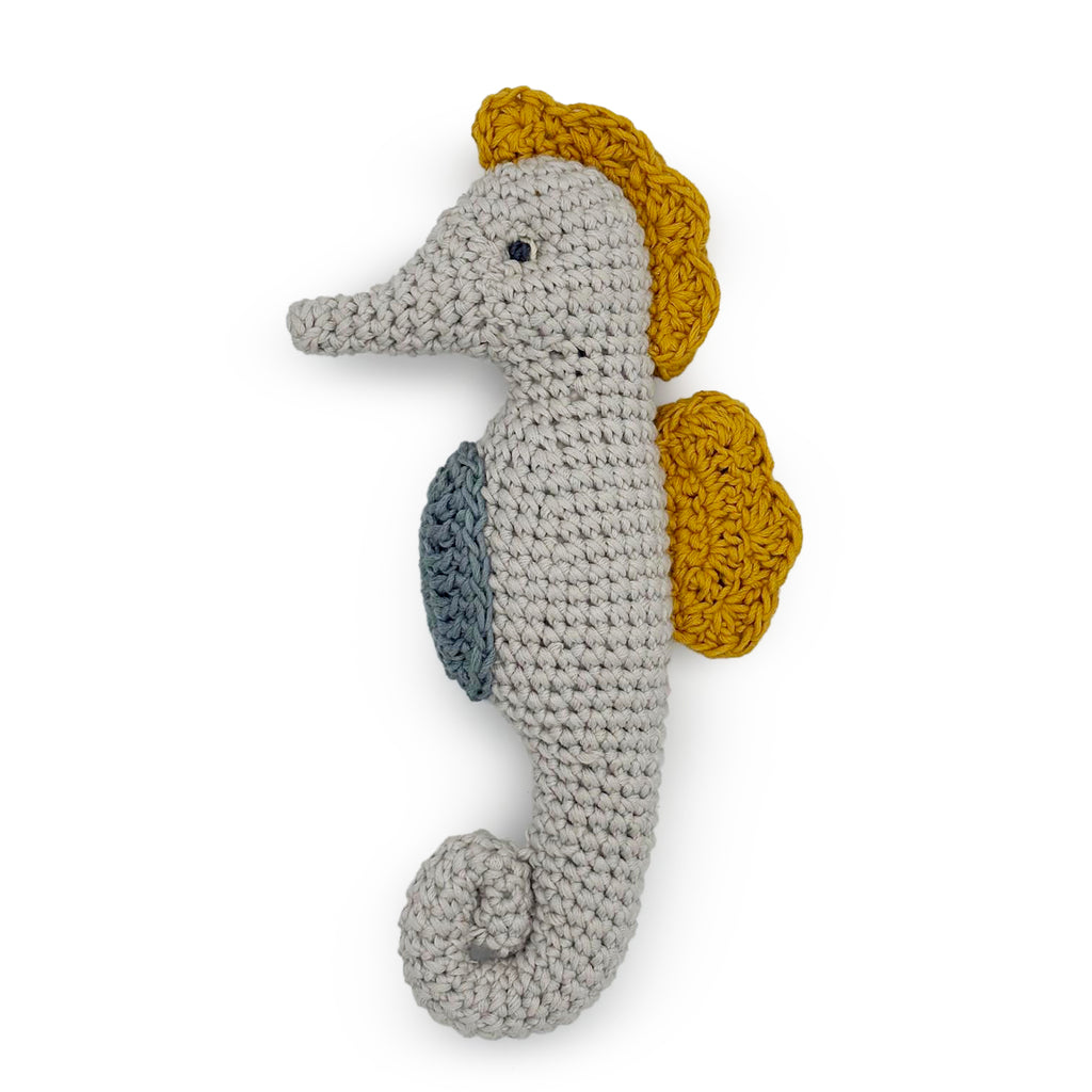 Seahorse Rattle  100% organic cotton