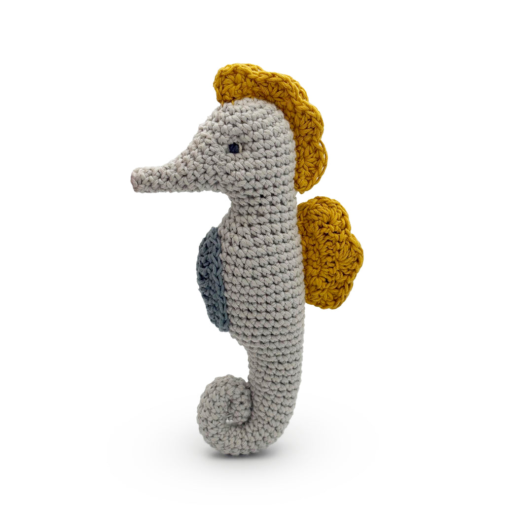 Seahorse Rattle  100% organic cotton