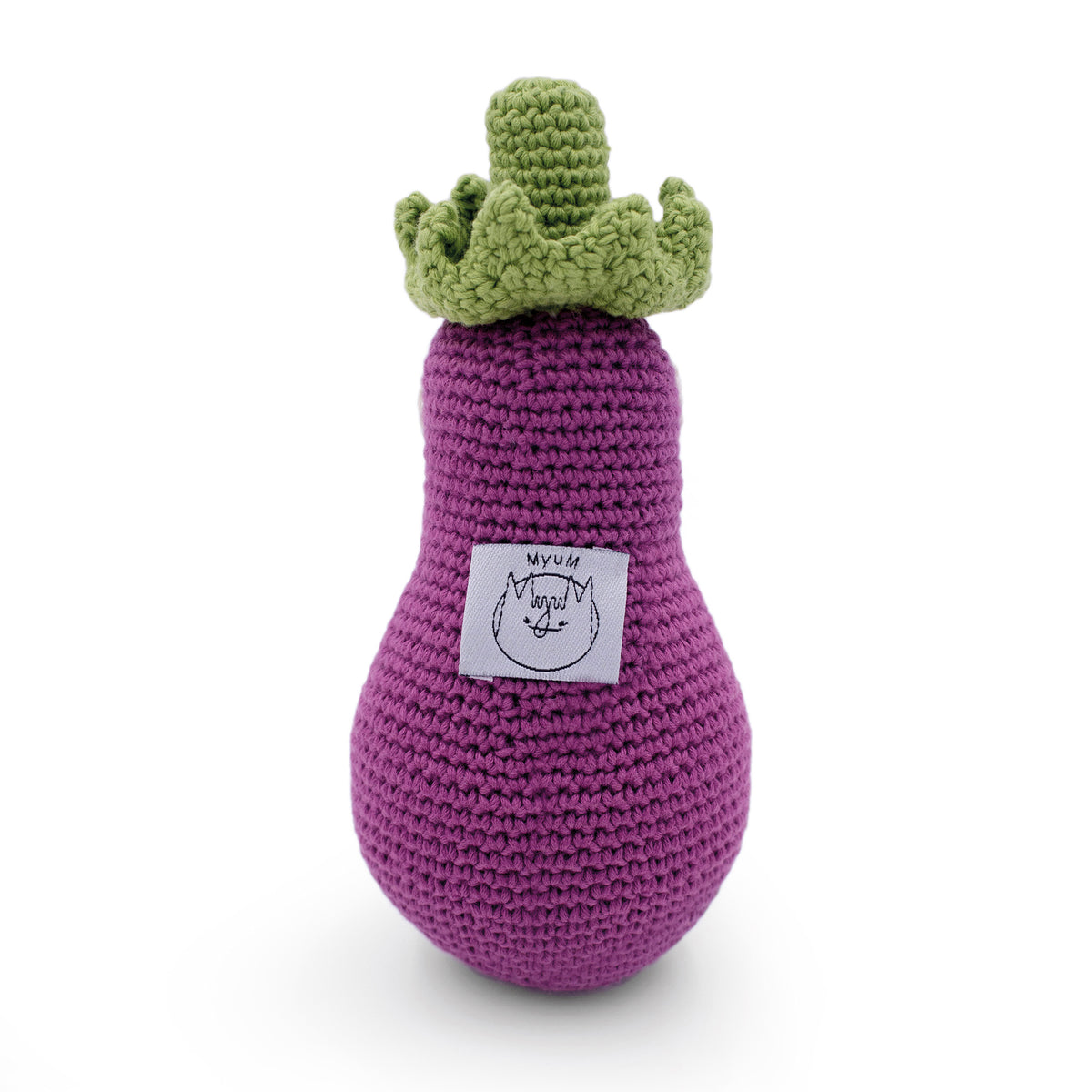 hochet pour bébé en crochet ernestine l'aubergine
