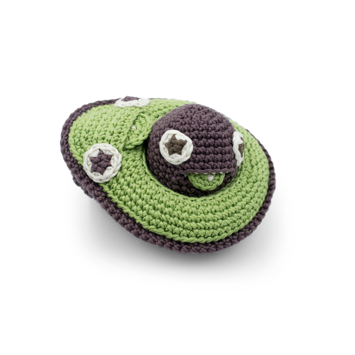 hochet pour bébé en crochet amelia avocat