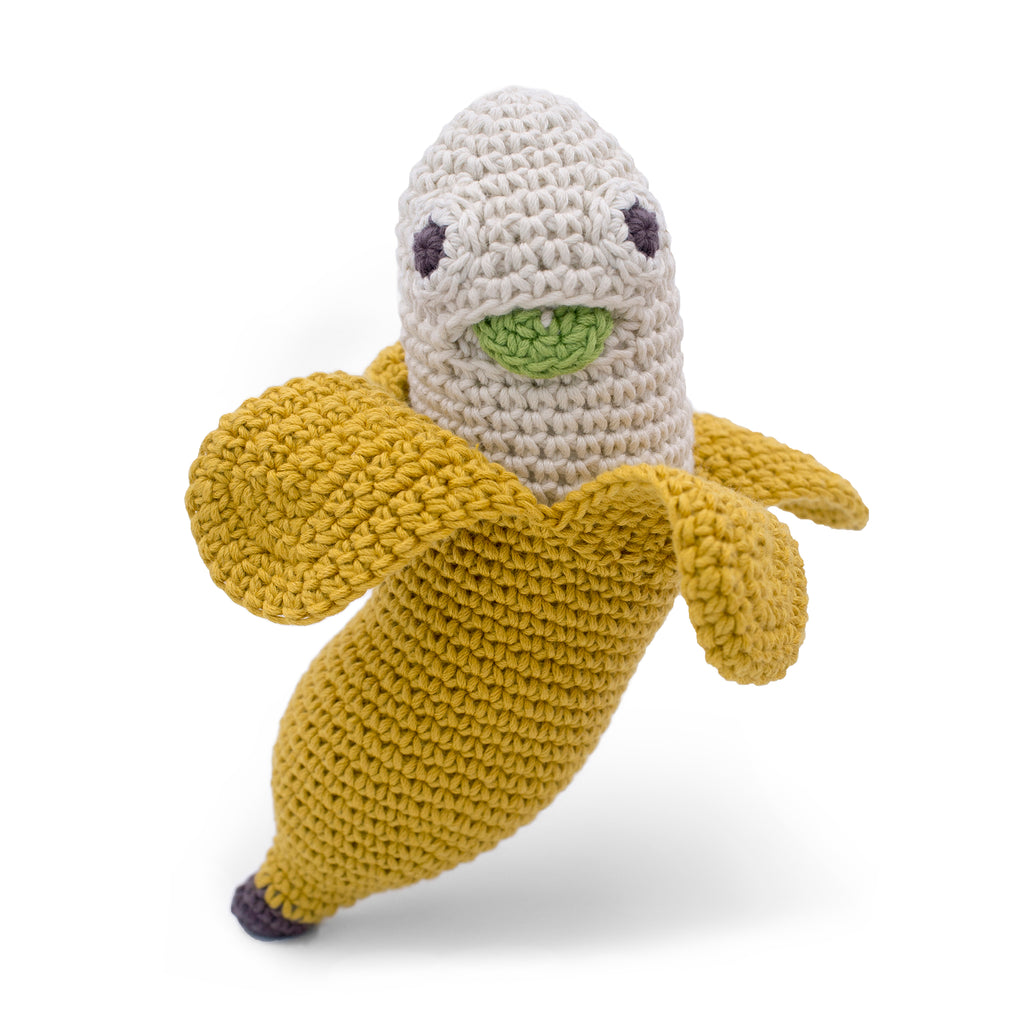 hochet pour bébé en crochet sophia la banane