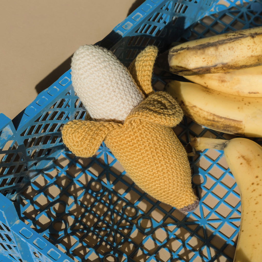 hochet pour bébé en crochet banane