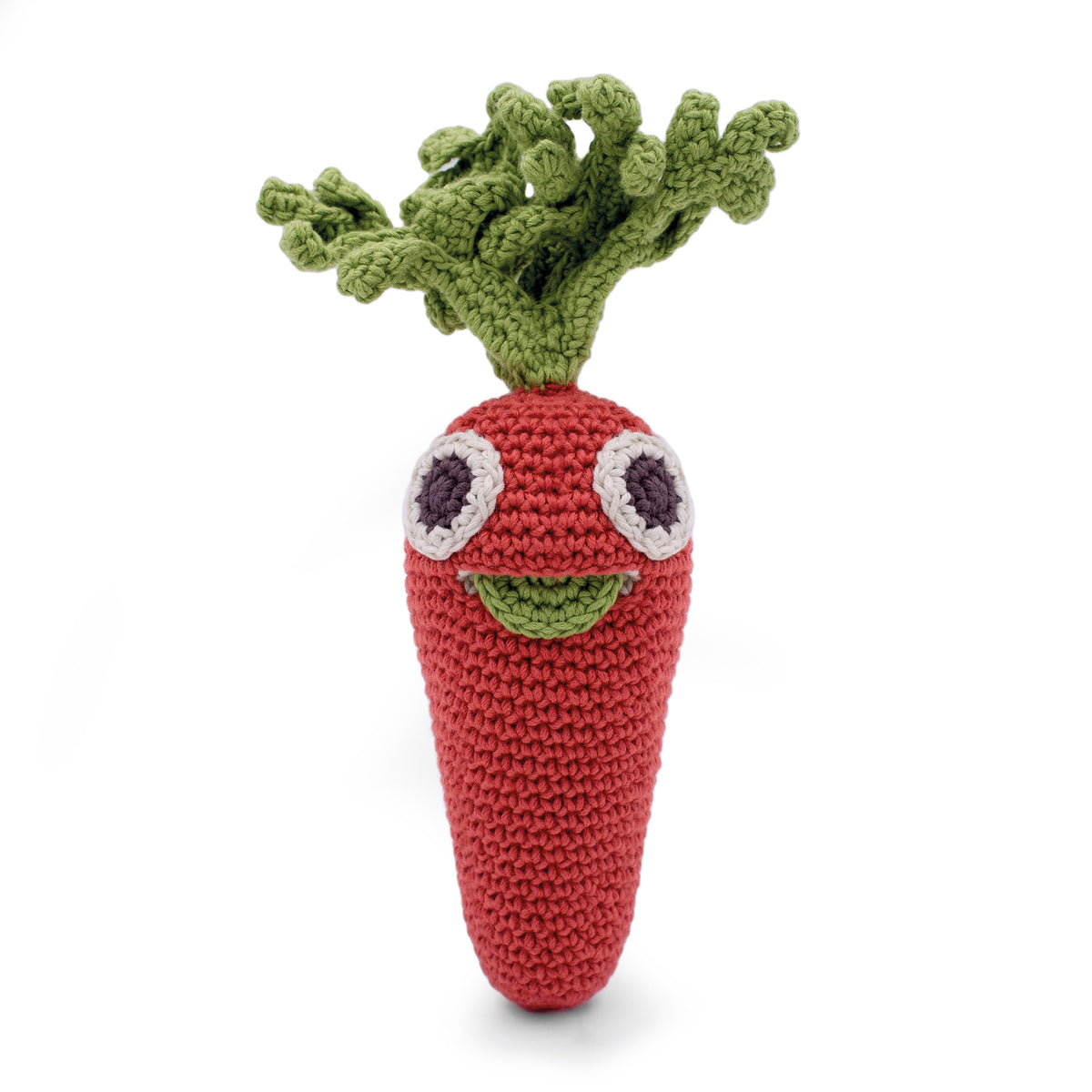 Coffret Lapinou & Hochet Carotte 🥕👀🐰 hochet et teether en crochet 100% coton bio