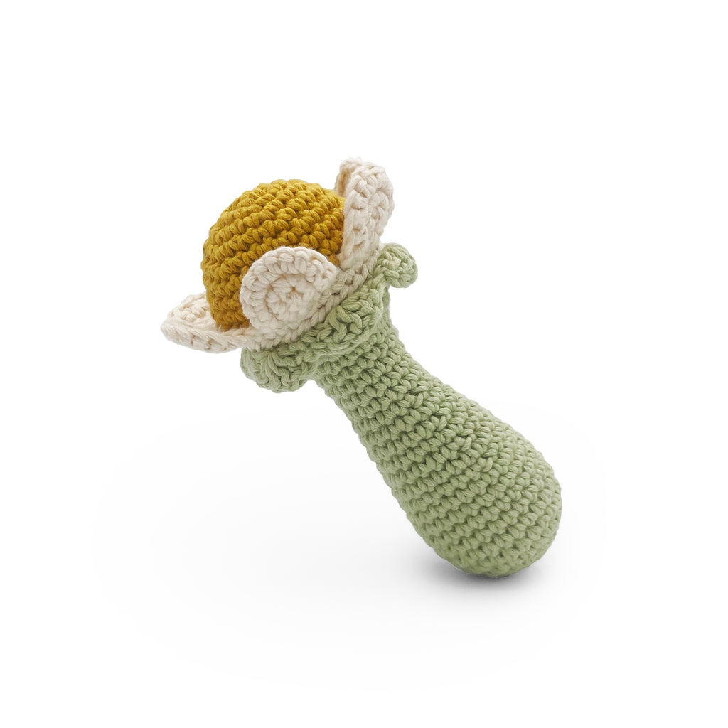Flower Rattle 100% organic cotton