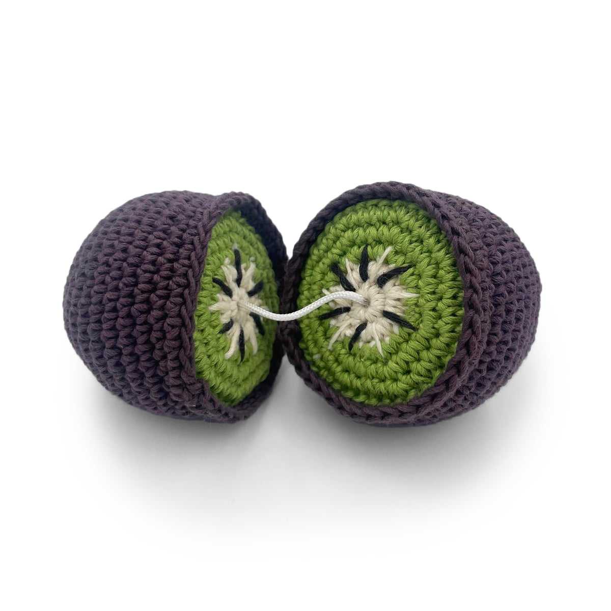 hochet pour bébé en crochet kiwi