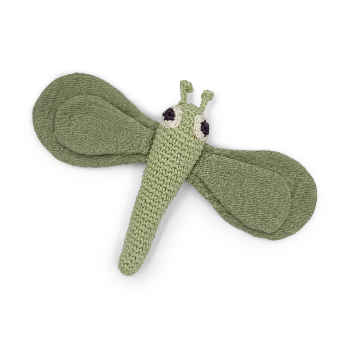 hochet pour bébé en crochet libellule