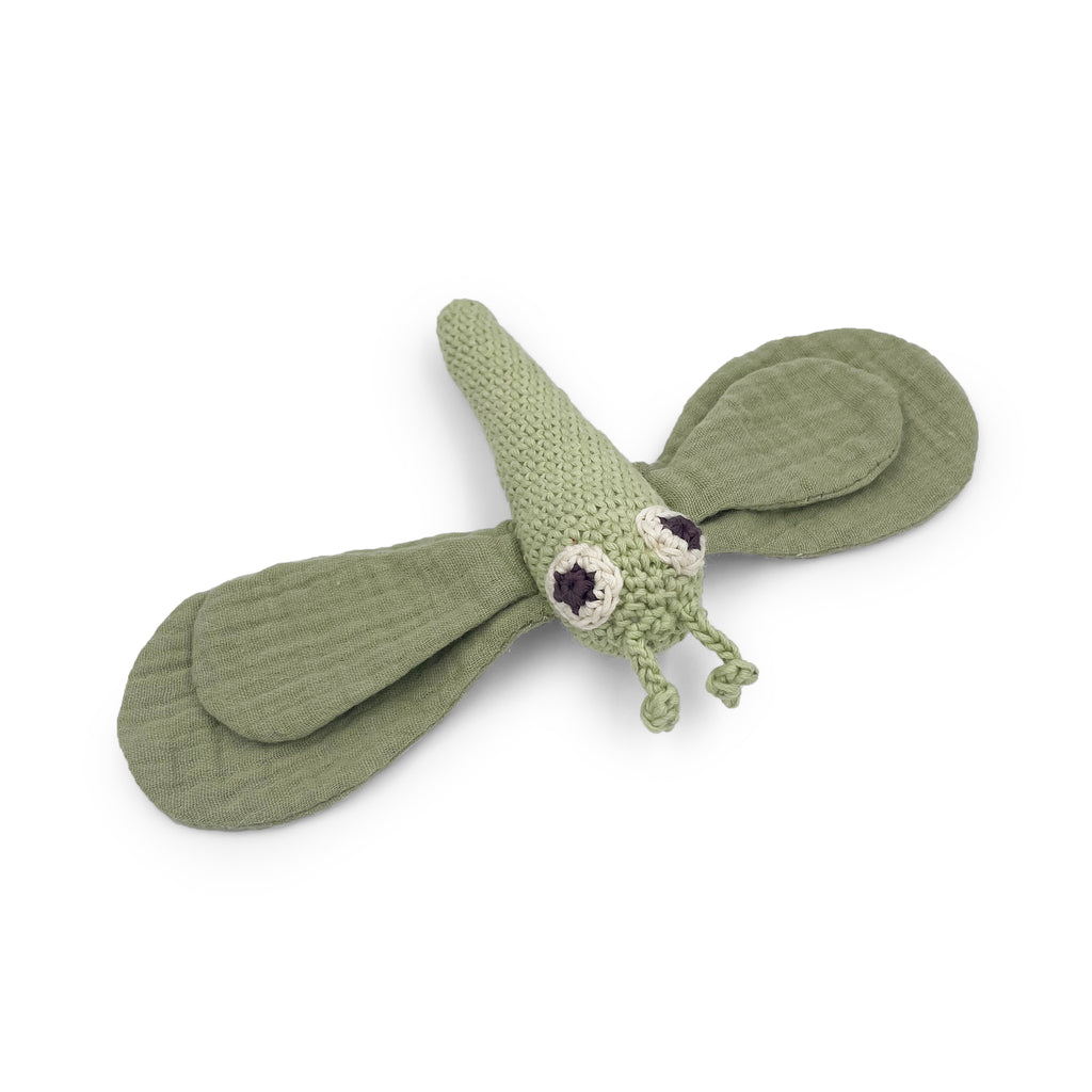 hochet pour bébé en crochet libellule