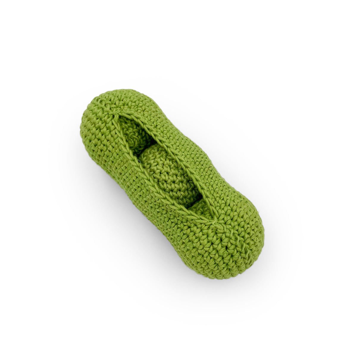 hochet pour bébé en crochet petits pois