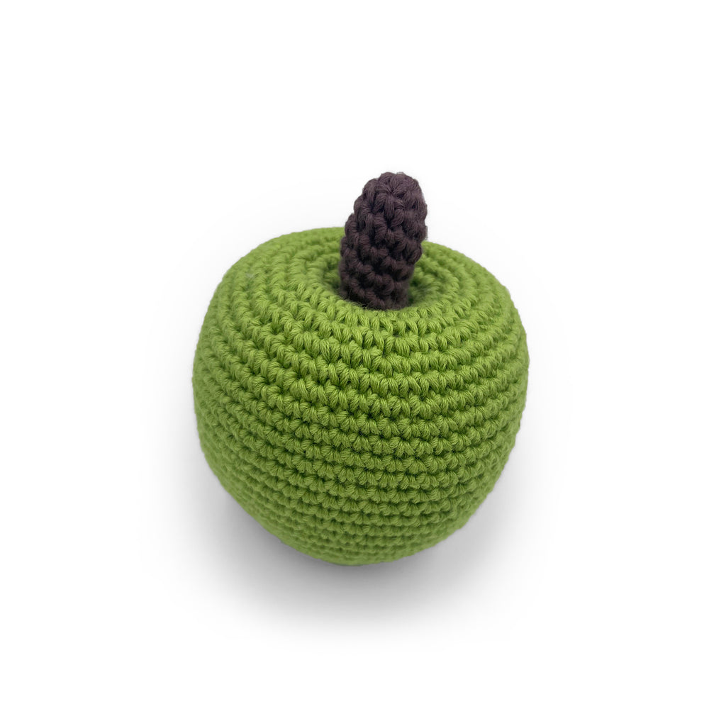 hochet pour bébé en crochet pomme