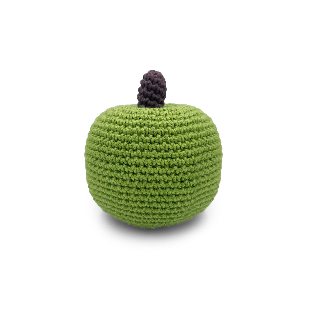 hochet pour bébé en crochet pomme