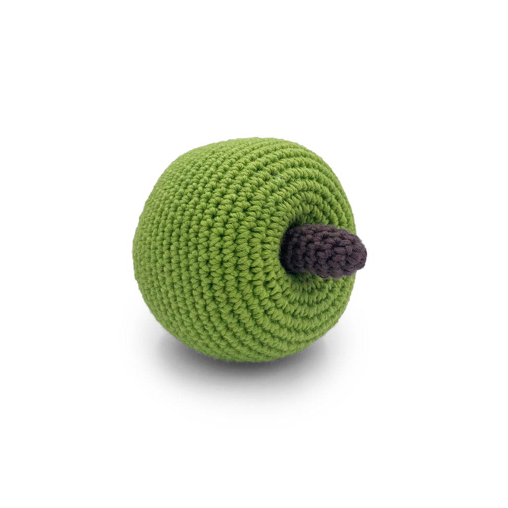hochet pour bébé en crochet pomme