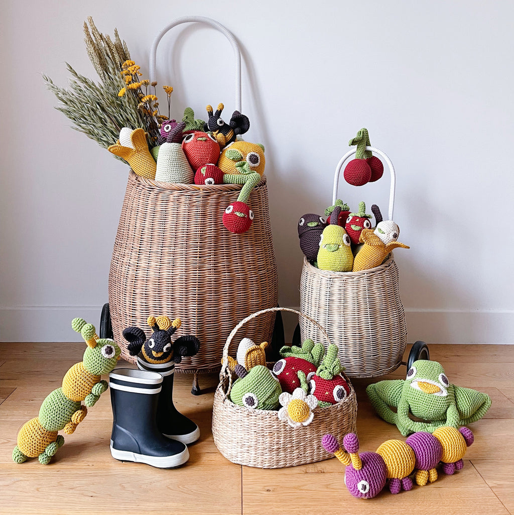 Cherry Rattle 100% organic cotton