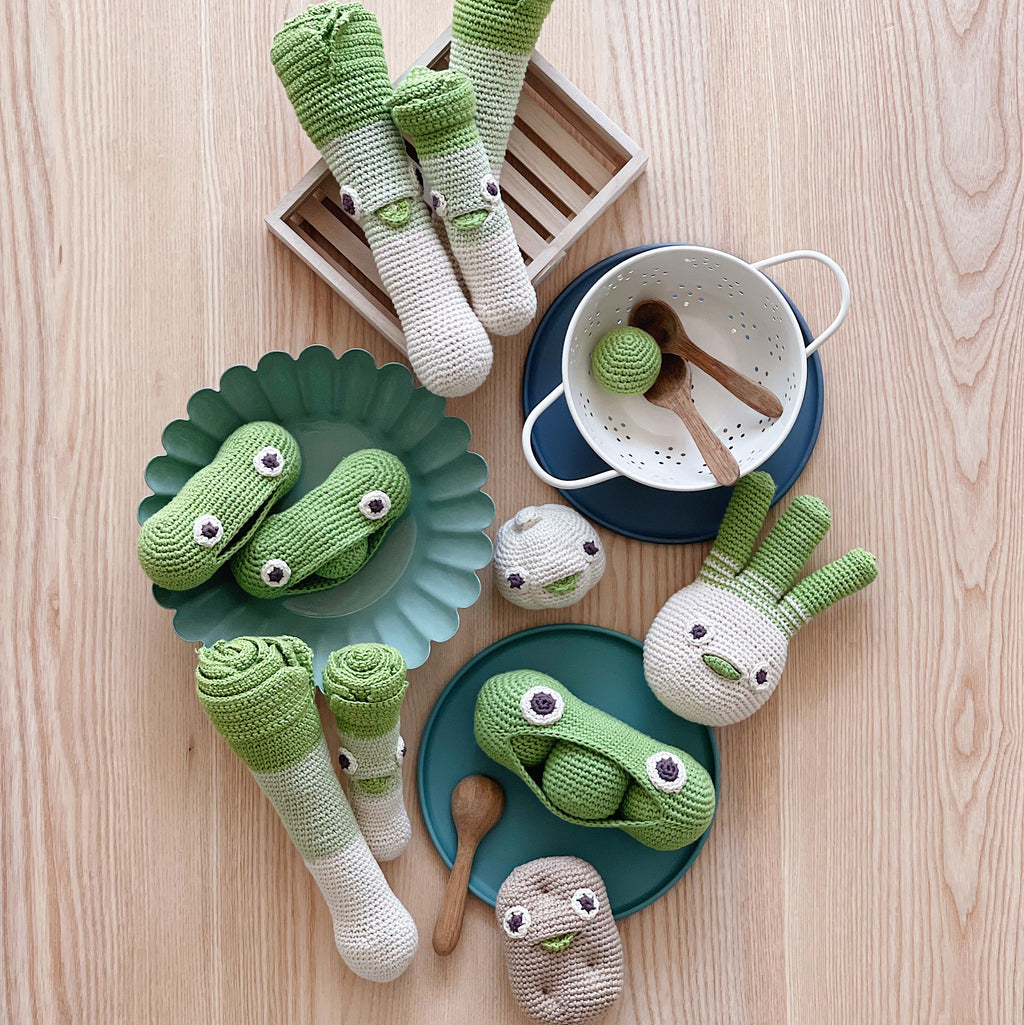 Green Peas Rattle 100% organic cotton