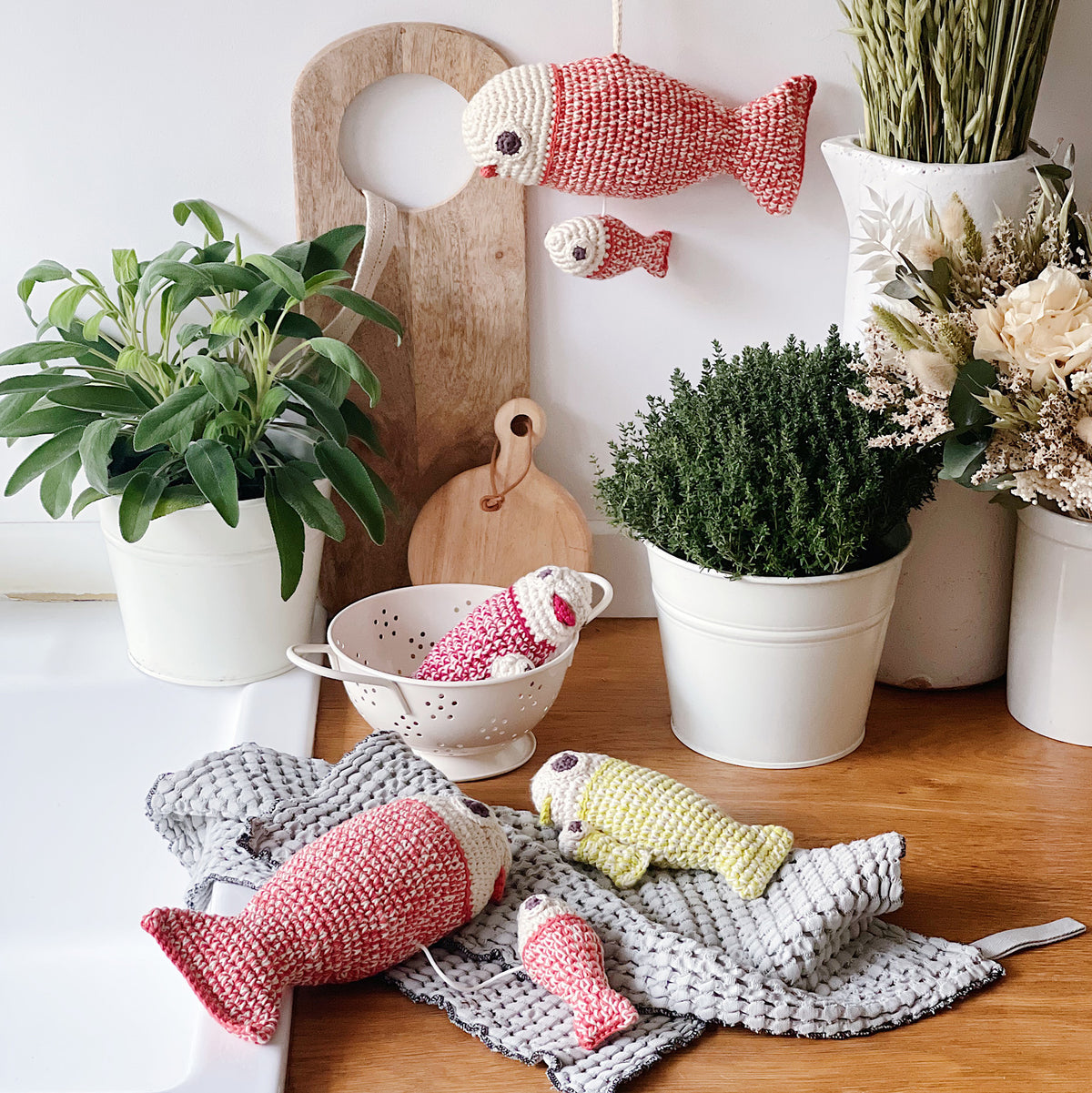 Fish Music Box 100% organic cotton