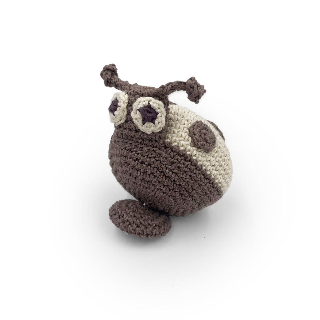 jouet apaisant pour bébé en crochet coccinelle