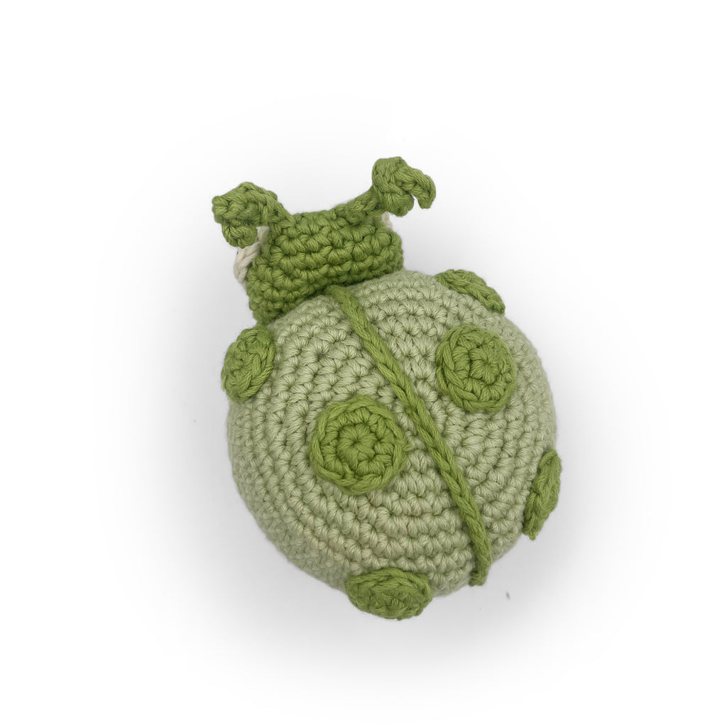 jouet apaisant pour bébé en crochet coccinelle