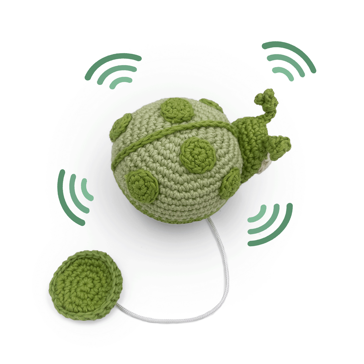 jouet apaisant pour bebe en crochet coccinelle 