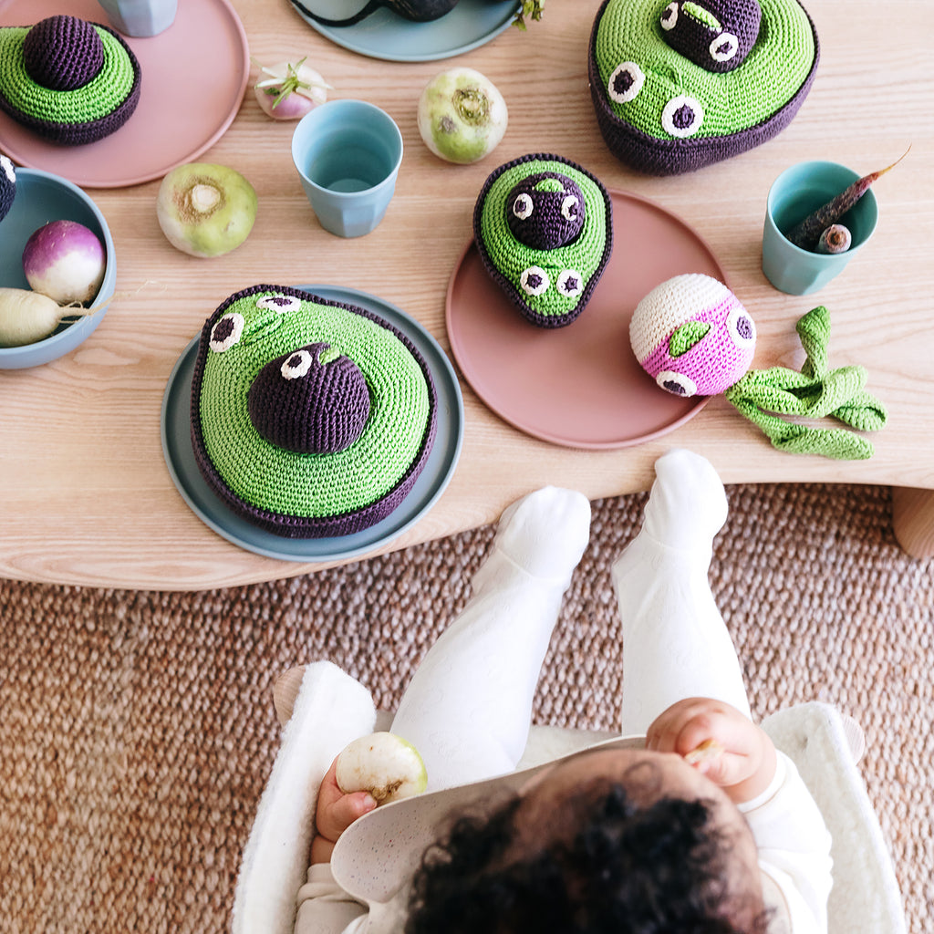 Avocado Rattle 100% organic cotton