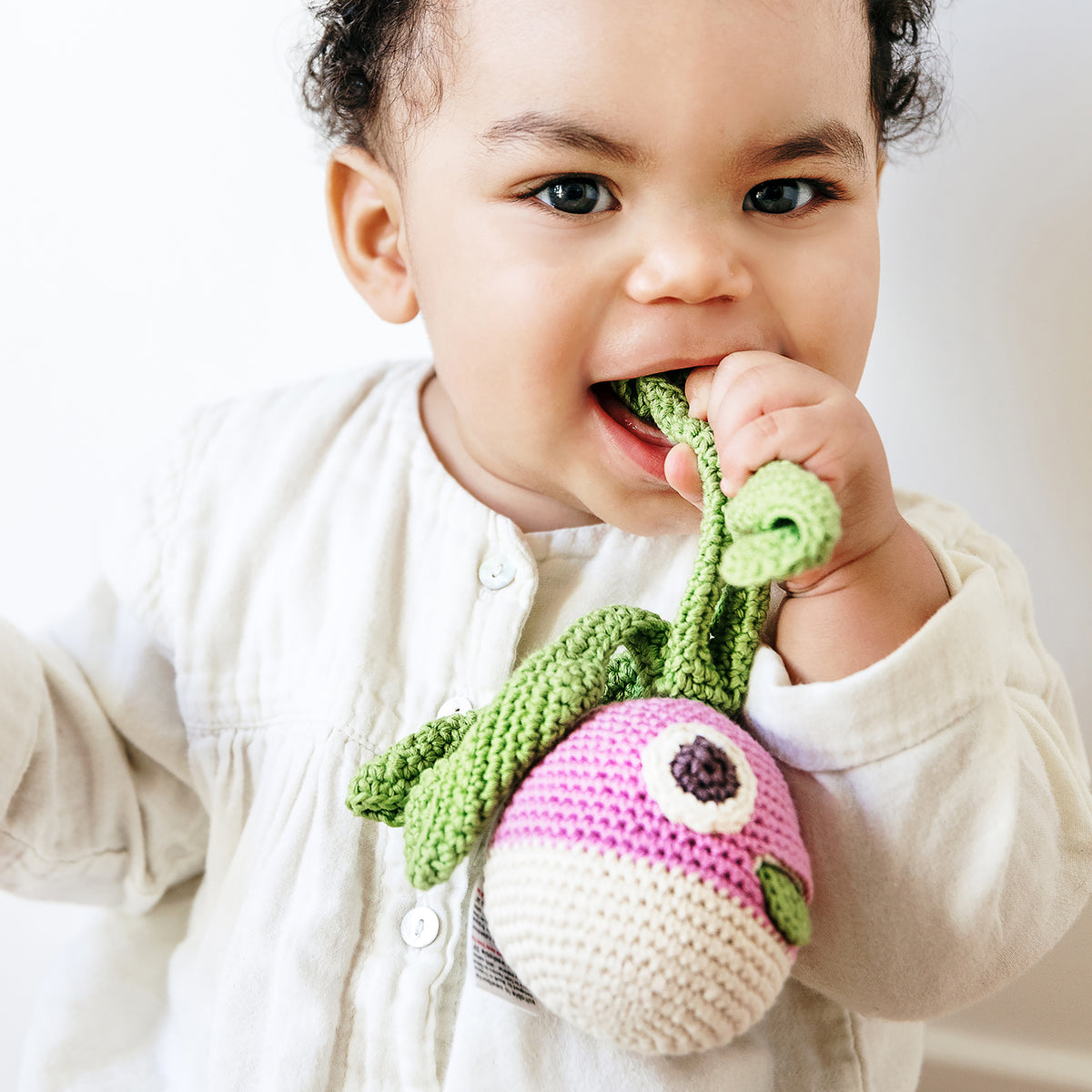 Turnip Rattle 100% organic cotton