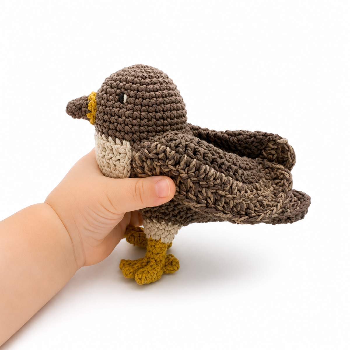 Hochet Oiseau en crochet 100% coton bio - only USA