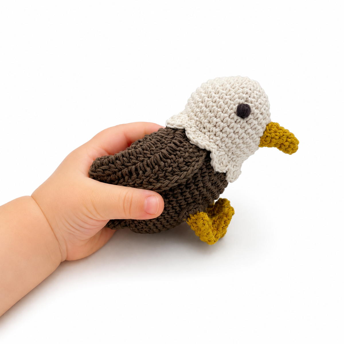 Hochet Aigle en crochet 100% coton bio - only USA