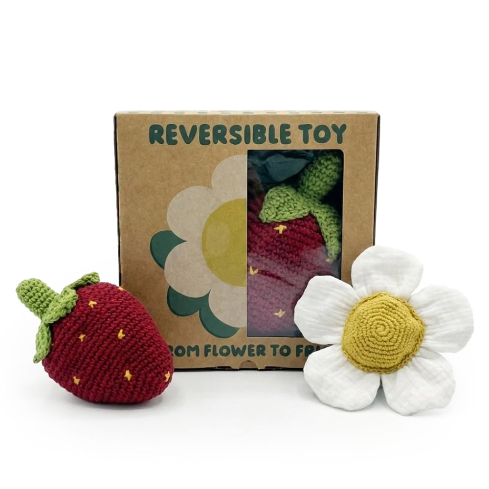 Strawberry Reversible Toy 100% organic cotton