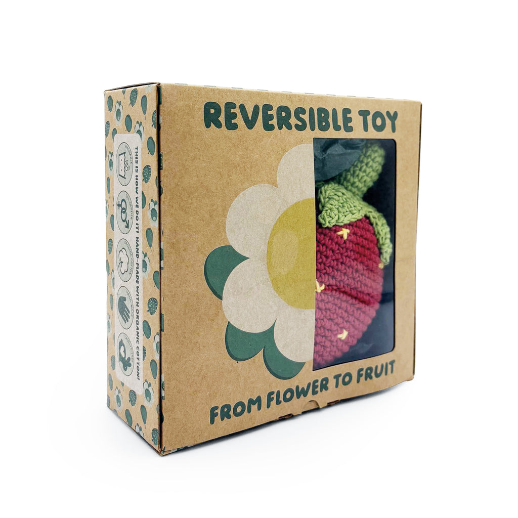 Strawberry Reversible Toy 100% organic cotton