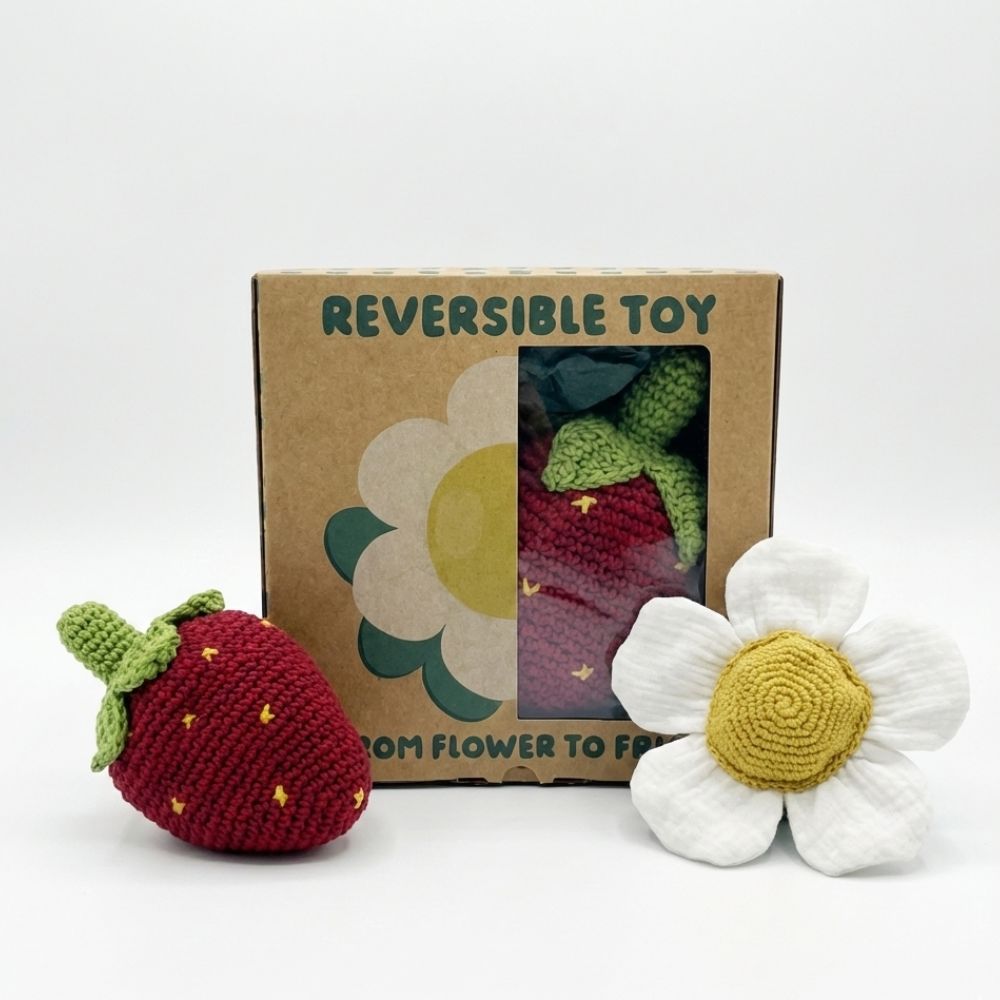 Strawberry Reversible Toy 100% organic cotton
