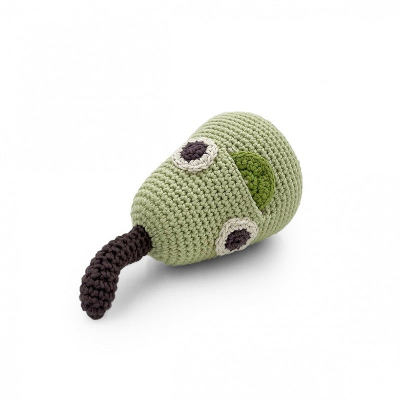 Pear Rattle 100% organic cotton