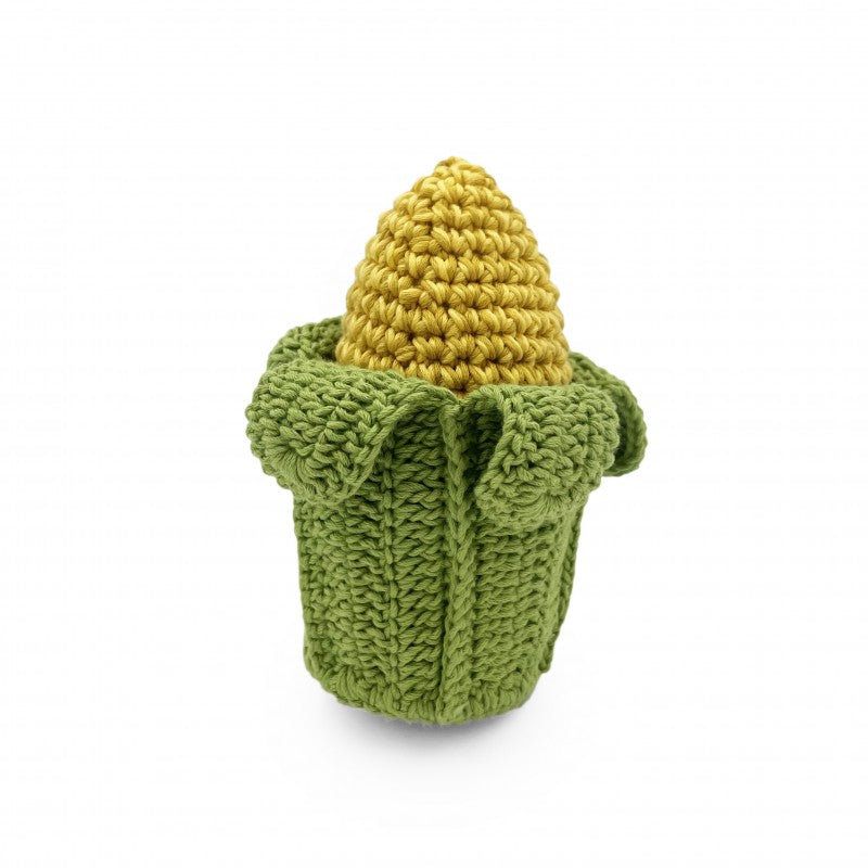 Hochet Maïs en crochet 100% coton bio
