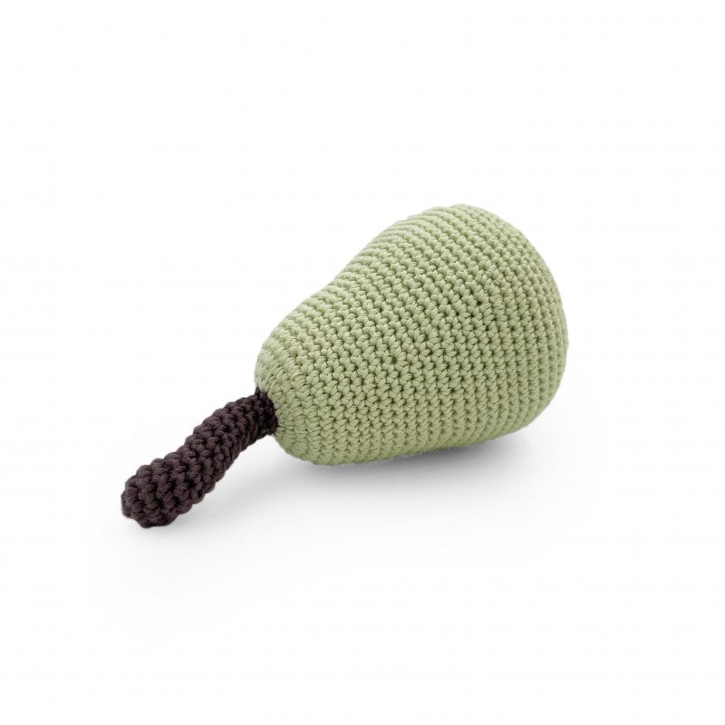 Hochet Poire en crochet 100% coton bio