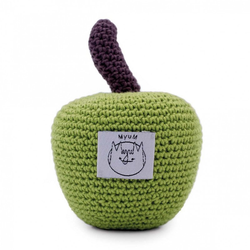 Hochet Pomme en crochet 100% coton bio