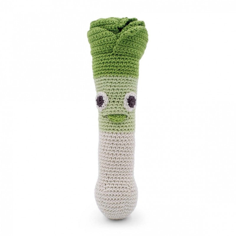 Leek Rattle 100% organic cotton