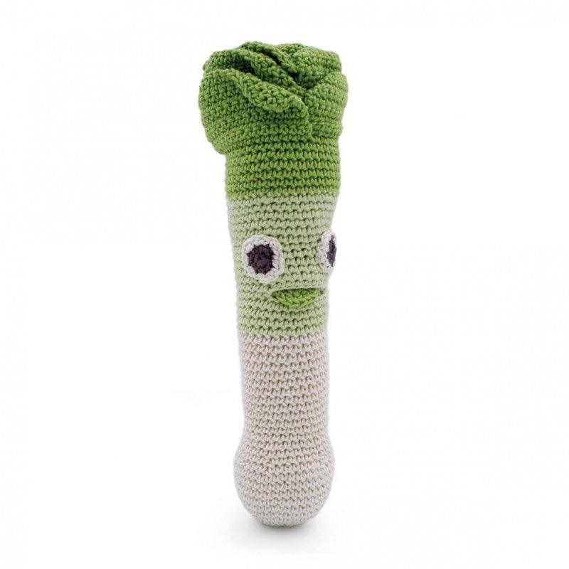 Leek Rattle 100% organic cotton