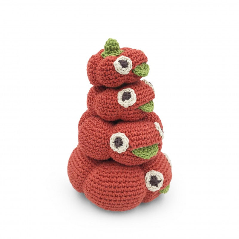 Set à Empiler Citrouille en crochet 100% coton bio