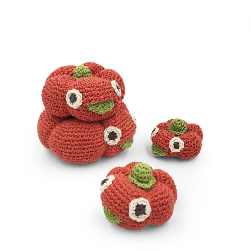 Set à Empiler Citrouille en crochet 100% coton bio