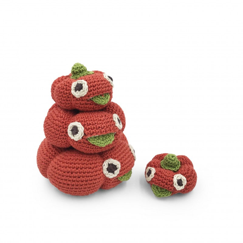 Set à Empiler Citrouille en crochet 100% coton bio