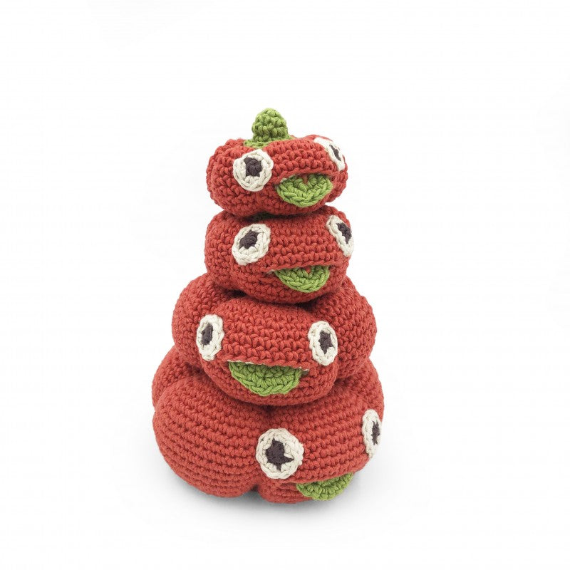 Set à Empiler Citrouille en crochet 100% coton bio